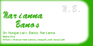 marianna banos business card